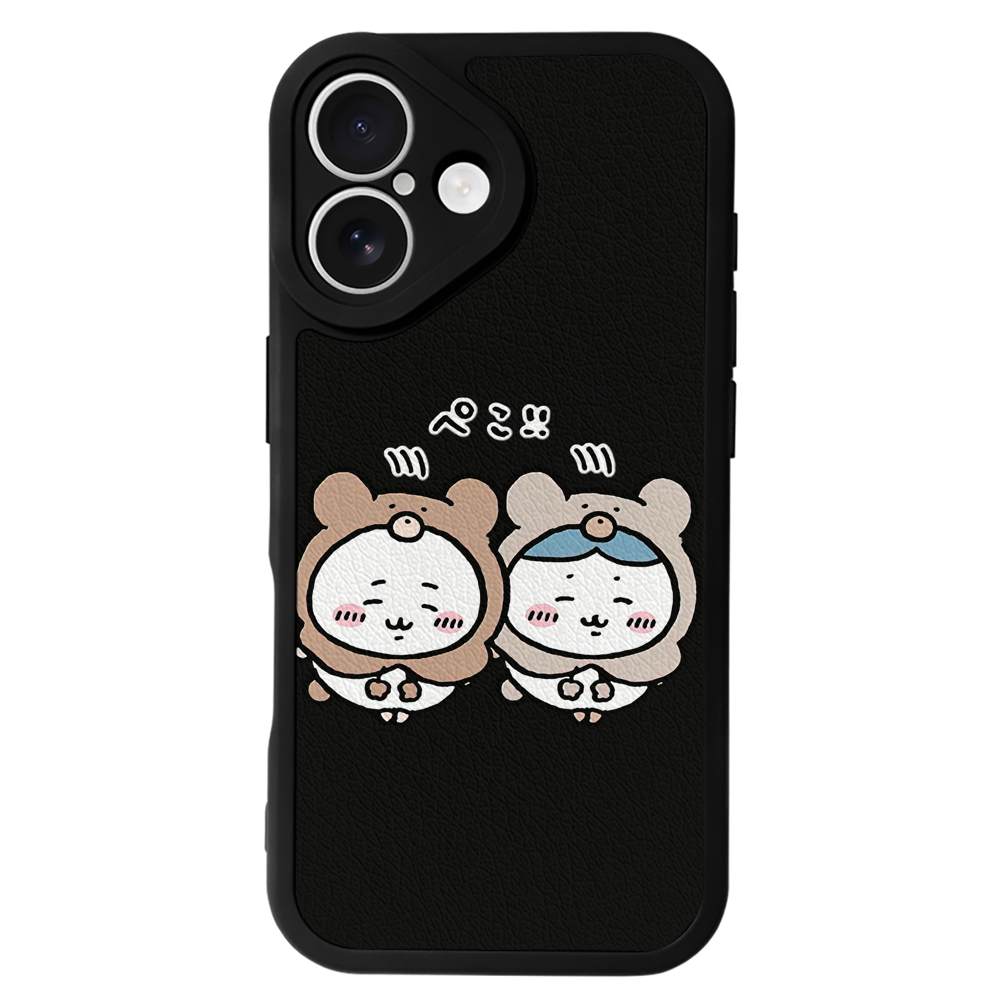 （画像用） ちいかわ ハチワレ Chii-kawa hachiware 【iPhone 16シリーズ対応】シリコンスマホケース（レザー調） 材質：シリコン